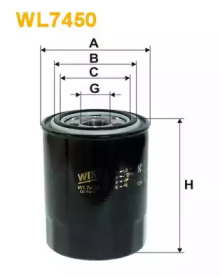 Масляный фильтр WIX FILTERS WL7450