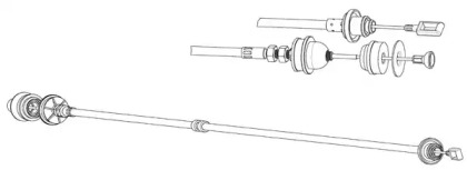 Трос, управление сцеплением CEF CT01168