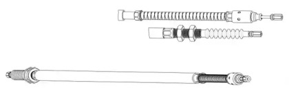 Трос, стояночная тормозная система CEF CT02164