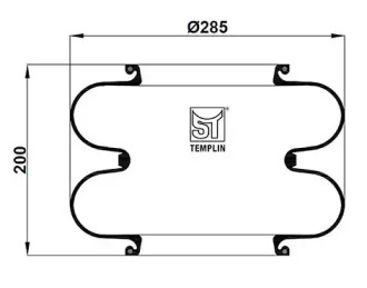 Баллон пневматической рессоры ST-TEMPLIN 04.060.6006.030