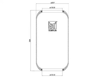 Баллон пневматической рессоры ST-TEMPLIN 04.060.6006.110