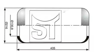 Баллон пневматической рессоры ST-TEMPLIN 04.060.6006.550