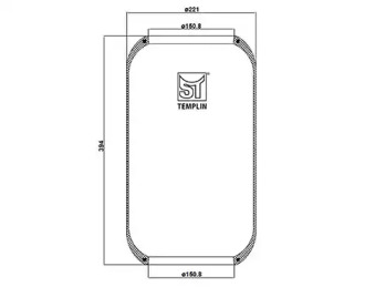 Баллон пневматической рессоры ST-TEMPLIN 04.060.6006.780