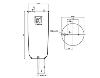 Баллон пневматической рессоры ST-TEMPLIN 04.060.6106.251