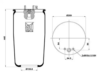 Баллон пневматической рессоры ST-TEMPLIN 04.060.6106.481