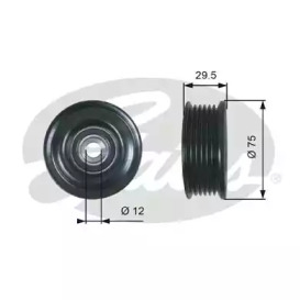 Паразитный / ведущий ролик, поликлиновой ремень GATES T36026
