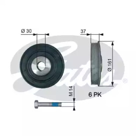 Ременный шкив GATES TVD1002A