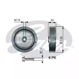 Ременный шкив GATES TVD1008A