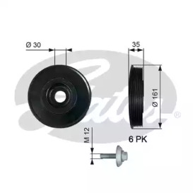 Ременный шкив GATES TVD1025A