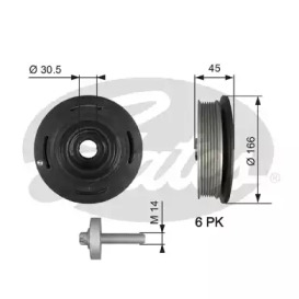 Ременный шкив GATES TVD1041A