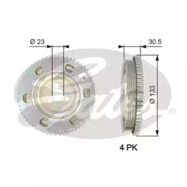 Ременный шкив GATES TVD1051