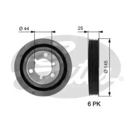 Ременный шкив GATES TVD1056
