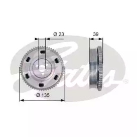 Ременный шкив GATES TVD1076