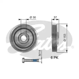 Ременный шкив GATES TVD1090A