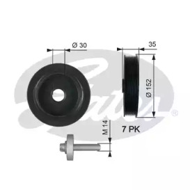 Ременный шкив GATES TVD1127A