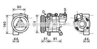 Компрессор, кондиционер PRASCO DNK345