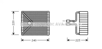 Испаритель, кондиционер PRASCO FDV273