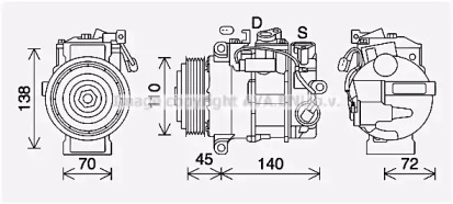 Компрессор, кондиционер PRASCO MSK705