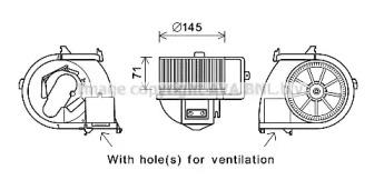 Электродвигатель, вентиляция салона PRASCO RT8595