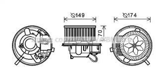 Электродвигатель, вентиляция салона PRASCO VW8339