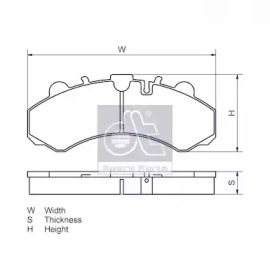 Комплект тормозных колодок DT Spare Parts 12.93103