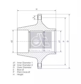 Ступица колеса DT Spare Parts 5.30174