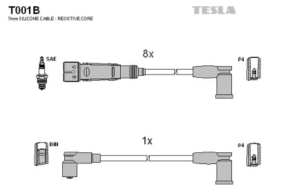 Комплект электропроводки TESLA T001B