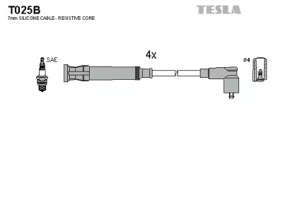 Комплект электропроводки TESLA T025B