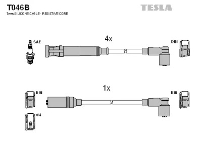 Комплект электропроводки TESLA T046B