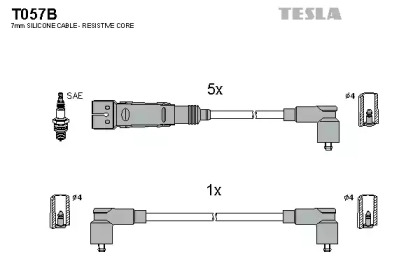 Комплект электропроводки TESLA T057B