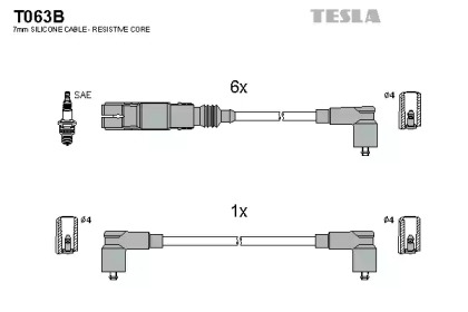 Комплект электропроводки TESLA T063B