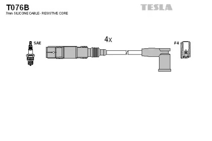 Комплект электропроводки TESLA T076B