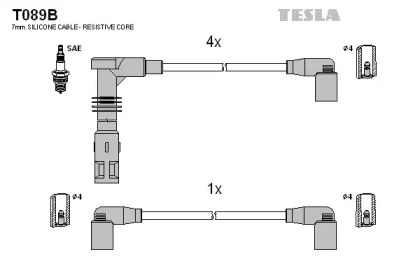 Комплект электропроводки TESLA T089B