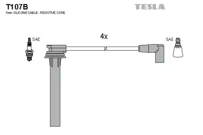 Комплект электропроводки TESLA T107B