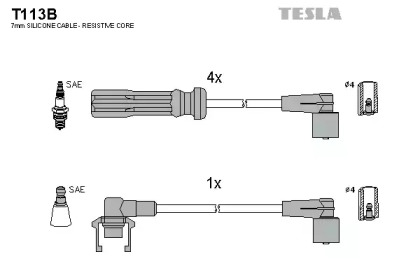 Комплект электропроводки TESLA T113B