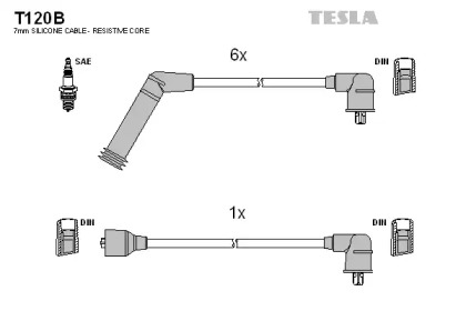 Комплект электропроводки TESLA T120B