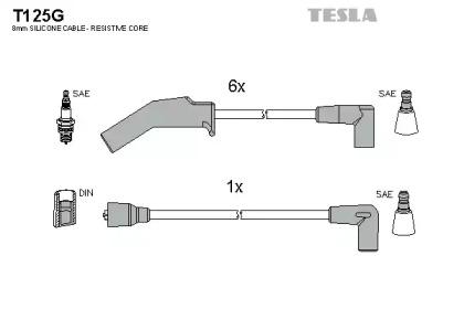 Комплект электропроводки TESLA T125G