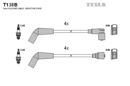 Комплект электропроводки TESLA T138B