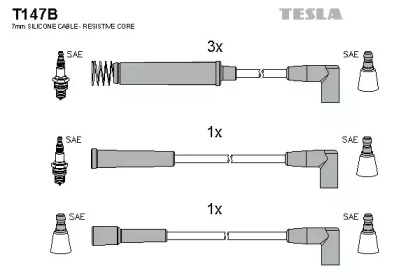 Комплект электропроводки TESLA T147B