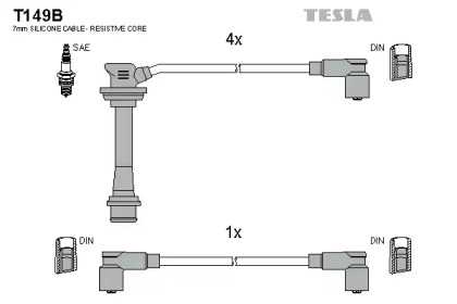 Комплект электропроводки TESLA T149B