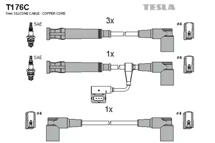 Комплект электропроводки TESLA T176C