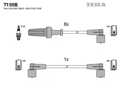 Комплект электропроводки TESLA T199B