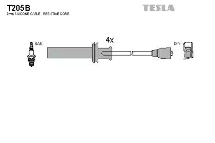 Комплект электропроводки TESLA T205B