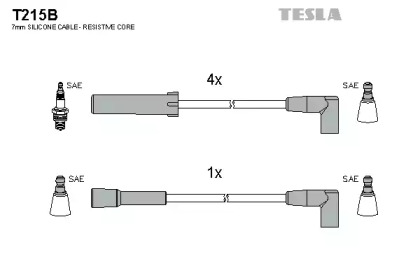 Комплект электропроводки TESLA T215B