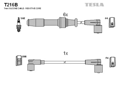 Комплект электропроводки TESLA T216B