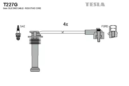 Комплект электропроводки TESLA T227G