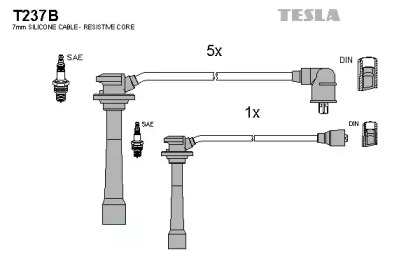 Комплект электропроводки TESLA T237B