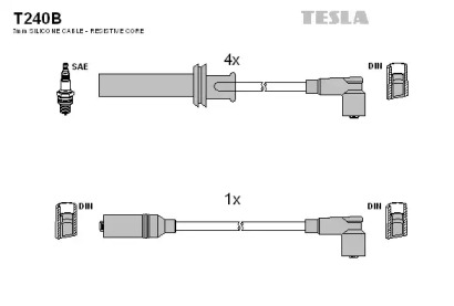 Комплект электропроводки TESLA T240B