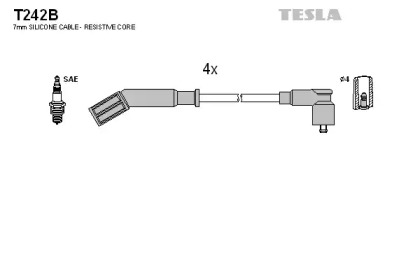 Комплект электропроводки TESLA T242B