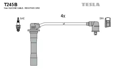 Комплект электропроводки TESLA T245B